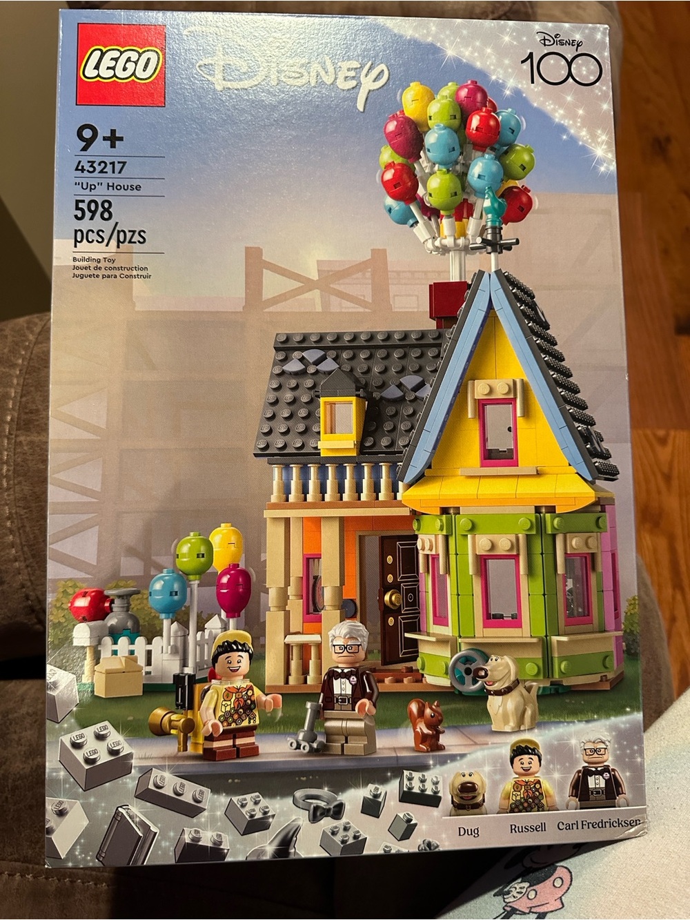 Lego Disney Up-Inspired House with Bright Yellow, Green, Pink and Blue Accents